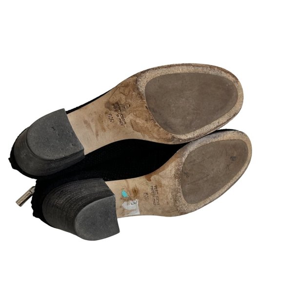 Aquatalia by Marvin K Booties Black Perforated Suede Size 6 1/2 - Picture 7 of 9